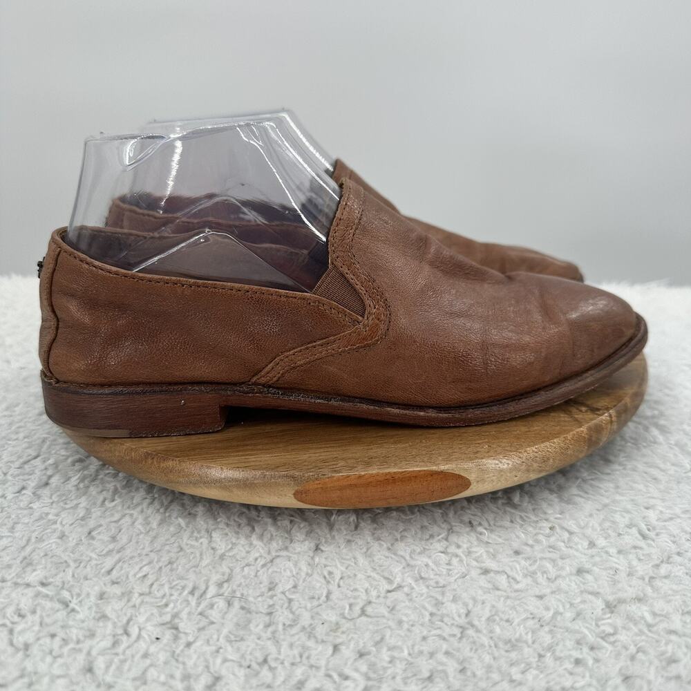 Trask Loafer Womens 7.5 Camel Brown Italian Washed Sheepskin Ali Flats Soft‎